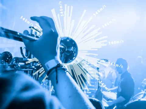 The speed of sound is 340 m/s. It depends on the temperature, pressure, and composition of the air The speed of sound is 340 m/s. It depends on the temperature, pressure, and composition of the air