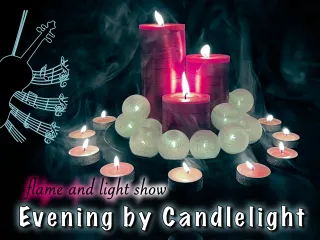 Abend bei Kerzenlicht und schöne Melodien auf der Geige