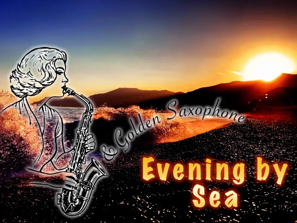 Evening by the sea and a golden saxophone - beautiful relaxing music